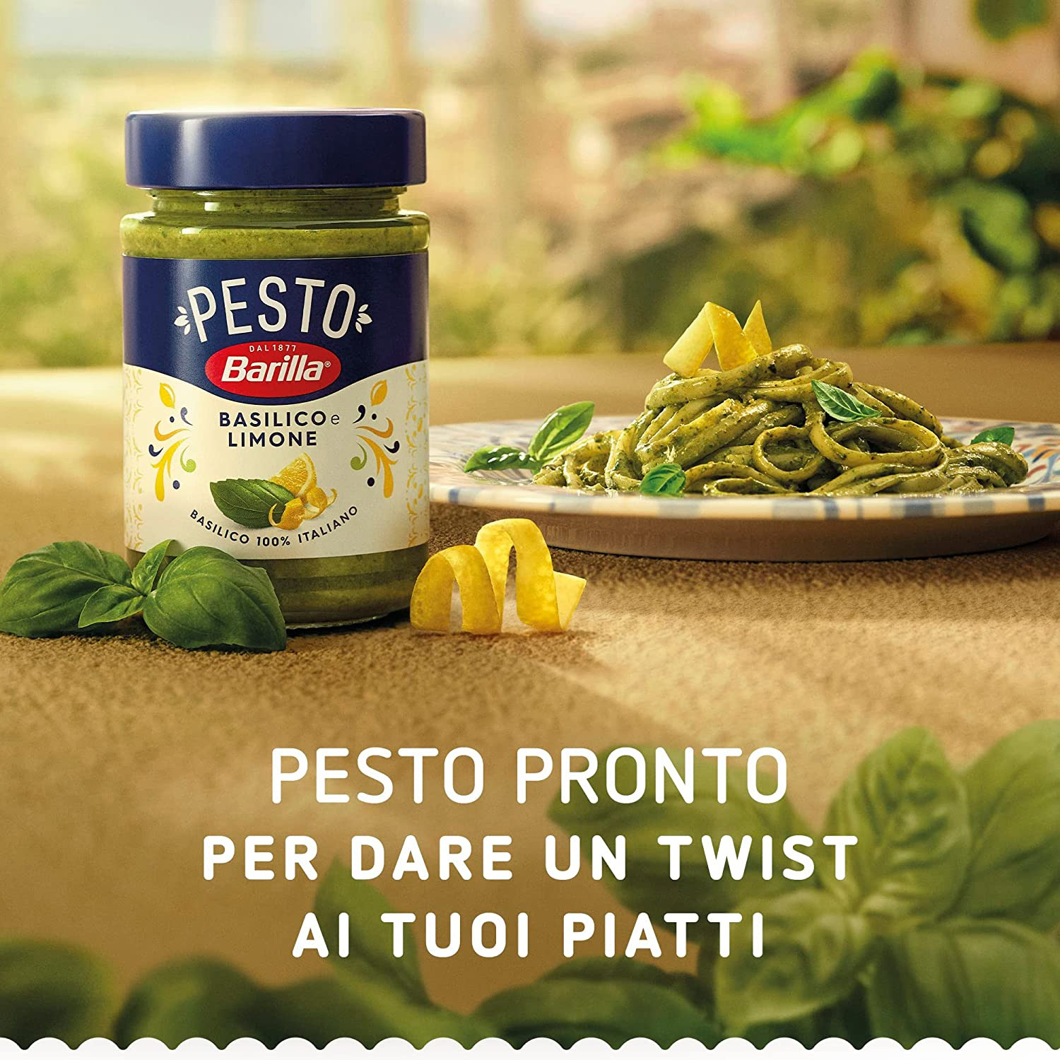 BARILLA PESTO CON BASILICO E LIMONE GR.190